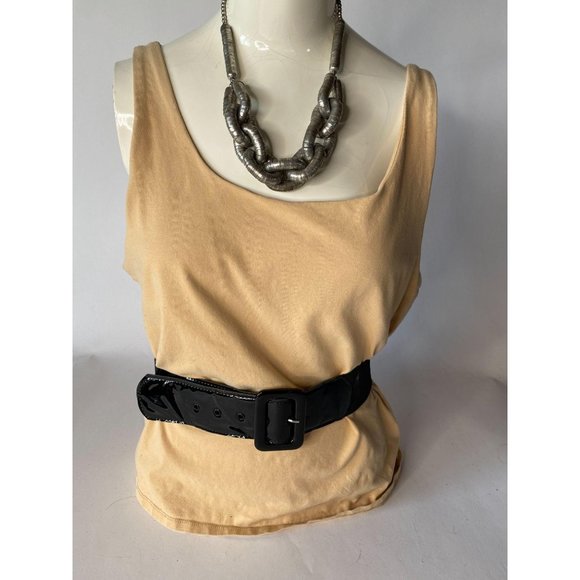 Black Patent and Stretch Belt - Picture 2 of 9